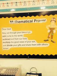 Math Teachers Looking For A Cute Prayer For Your Classroom Here You Go Christian Classroom Catholic Schools Week Math Teacher
