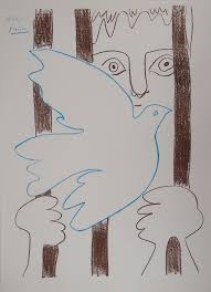 April 1973 in mougins, frankreich, voller name pablo diego josé francisco de paula juan nepomuceno maría de los remedios cipriano de la santísima trinidad ruiz y picasso) war ein spanischer maler, grafiker und bildhauer. Pablo Picasso Freiheit Mit Der Taube Amnistia 1957 Signierte Lithographie Moderne Kunst Plazzart