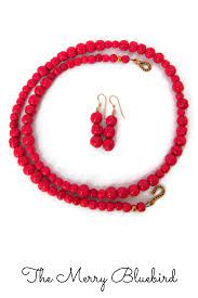 Red Lampwork Bead Necklace Earrings Matinee Length Gift Mom In 2020 How To Make Beads Lampwork Bead Necklace Etsy Handmade