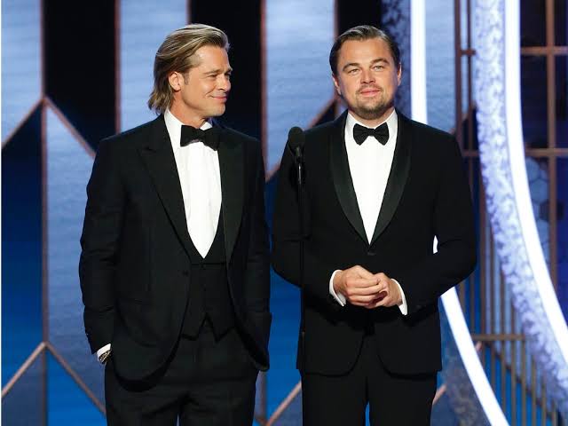 brad pitt leonardo dicaprio golden globes ile ilgili görsel sonucu"