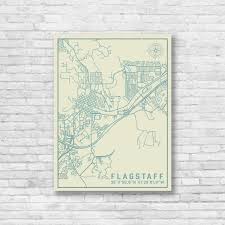 Flagstaff Arizona City Map Map Print Flagstaff Map Flagstaff City Map Office Decor Canvas Map Print Vintage Street M Flagstaff Map Street Map Map Print