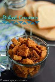 Spicy Treats Diy Breadcrumbs Bread Croutons Homemade Breadcrumbs Recipe Homemade Bread Croutons Baked Bread C Croutons Homemade Recipes Crouton Recipes