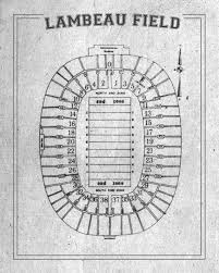 Print Of Vintage Lambeau Field Seating Chart Seating Chart