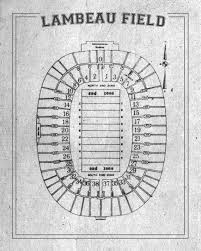 Print Of Vintage Lambeau Field Seating Chart Seating Chart