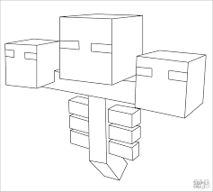 Download or print the image below. Minecraft Coloring Pages Wither Coloringbay