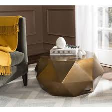 Abnehmbare tischplatte, versteckter stauraum, klapptisch Safavieh Astrid 31 In Brass Medium Specialty Metal Coffee Table Fox3223a The Home Depot