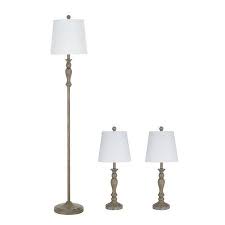 Better Homes Gardens Modern Farmhouse 3 Pack Lamp Set Wood Finish Walmart Com Lamp Sets Farmhouse Floor Lamps Better Homes Gardens