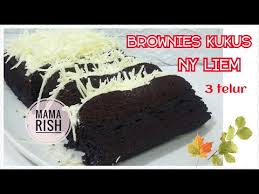 Resep brownies kukus ny liem 4 telur. Brownies Kukus Ny Liem