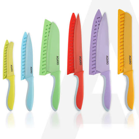 AG Royal Knife Set of 6pcs SS Multi Color