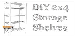 Includes drawing file with cutlists. Diy 2x4 Storage Shelves Free Plans Construct101
