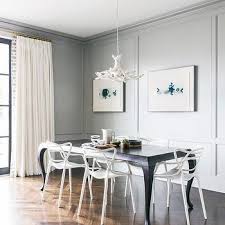 Our kitchen splashbacks and wall panels are easy to clean and protect your wall organisers and metod worktop while you cook on your induction hobs. Gray Dining Room Wall Paneling Design Ideas
