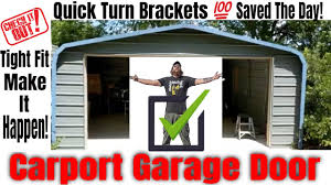 Installing A Garage Door On A Carport Chi 2250 Quick Turn Brackets Youtube