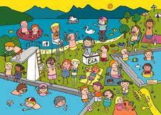 2014 07 Hvad Gor De Ved Svommepolen Hidden Pictures Picture Prompts How To Speak French