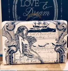 Furniture Transfer Rub On Transfer Redesign With Prima Etsy Mermaid Decor Vintage Suitcase Stencil Furniture