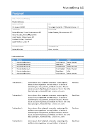 Und kollegen, die beim meeting gefehlt haben, können sich dank protokoll schnell und zuverlässig darüber informieren, was bei der sitzung los war. Protokoll Vorlage Ergebnisprotokoll Gratis Word Vorlage Vorla Ch