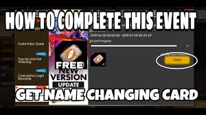 You can like your name one by one. How To Get Name Change Card In Free Fire How To Complete Name Change Event In Free Fire Youtube