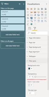 Change color of desktop color. Filter Panel Background Color Doesn T Seem To Be W Microsoft Power Bi Community