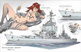 1girls alcohol atomic beverage boat caress cruiser cuddling  english text female food hair human lazy living machine love machine male  mammal missile nanomachines navy penis ratbat red hair robot