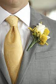 Most wedding ceremonies involve an exchange of marriage vows by a couple, presentation of a gift (offering, rings, symbolic item, flowers, money, dress), and a public proclamation of marriage by an authority figure or celebrant. 50 Best Wedding Flowers For Men Suits Bridalphotos Yellow Wedding Flowers Wedding Suits Groom Grey Suit Wedding