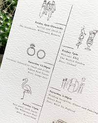 wedding timeline order of the day in 2021 illustrated invitations stationery research paper template
