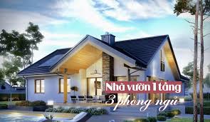 Top 23 thiết kế nhà vườn 1 tầng 3 phòng ngủ đẹp tiện nghi nhất 2024