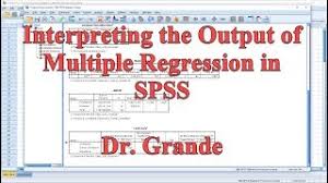 Here is the layout of the analysis of variance table associated with. Interpreting Output For Multiple Regression In Spss Youtube