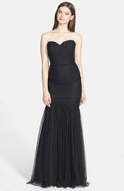 Amsale Strapless Tulle Mermaid Gown Nordstrom Black Mermaid Dress Formal Dresses For Women Tulle Bridesmaid Dress