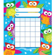 Wise Owl Stars Reward Chart Pad