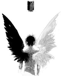 Anime Angel With Black And White Wings Good Angel Bad Angel Anime Angel Anime Art Anime