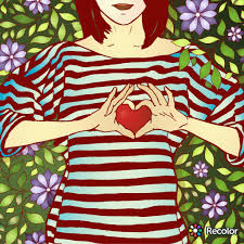 Download Girl Flower Heart Recolor Coloring Book Android App Colored By Ritambaishya Digital Artwork Digital Drawing Coloring Books