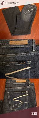 Seven7 Denim Jeans Flare Size 12 Blue Preloved Euc 2 Front