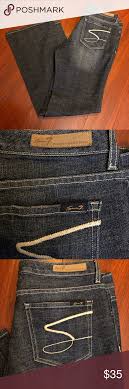 seven7 denim jeans flare size 12 blue preloved euc 2 front