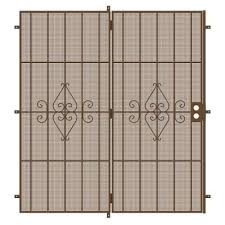 Unique Home Designs 72 In X 80 In Su Casa Copper Projection Mount Outswing Steel Patio Security Door With Exp Unique House Design Metal Screen Expanded Metal