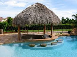 Poolfull Com Backyard Pool Tiki Hut Pool Designs