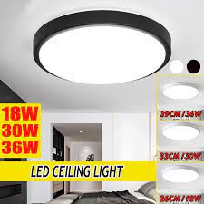 Deformable ceiling fixture lights e27 led garage light bulb shop workshop lamp. Ceiling Lights Led Flush Mount 6000k 6500k 18w 30w 36w Ceiling Lighting Fixtures Daylight White For Living Room Bedroom Kitchen Hallway Office Walmart Canada