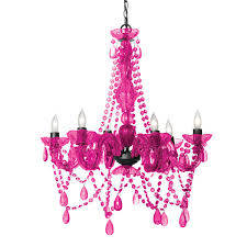 Fuschia And Black Chandelier Avize Modern