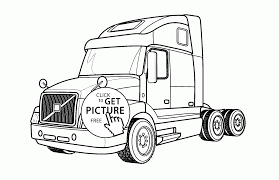 Semi Truck Volvo Coloring Page For Kids Transportation Coloring Pages Printables Free Wuppsy C Semi Trucks Truck Coloring Pages Monster Truck Coloring Pages