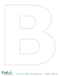 free printable stencil letters the letter b