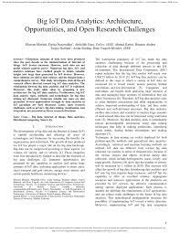 Pdf Big Iot Data Analytics Architecture Opportunities And Open Research Challenges