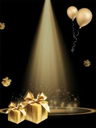 Black And Gold Balloon Border Design Light Effect Gold Black Background Poster H5 Ad Investment Balloon Gift Box Christmas Background Images Birthday Background Design Black Background Images