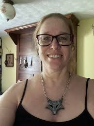 Homemade medallion necklace made by niece