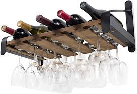 Due to this, they serve relatively longer plus guarantees the safety of the wine. Amazon Com Rustic State Wall Mounted Wood Wine Rack Or Liquor Bottle Storage Holders Stemware Racks Org Wine Glass Hanger Wine Glass Rack Wine Glass Storage