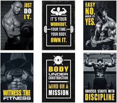 Shop eugen sandow bodybuilder poster created by vintagemale. Gym Posters Set Of 6 Gym Posters Motivational Gym Quotes Posters Gym Posters For Wall Bodybuilder Poster Workout Poster Exercise Poster For Gyms Paper Print