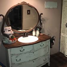 Dresser Converted To Vanity In 2020 Antique Bathroom Vanity Dresser Vanity Bathroom Dresser Sink Vanity