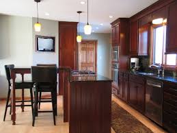 kitchen with cherry cabinets