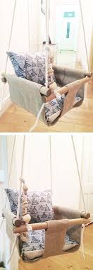 Pin By Earmark Social Bridgette S B On Kids Bedrooms Toddler Swing Diy Baby Stuff Burlap Baby
