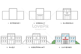 Glitter hospital drawing and coloring pages for kids rumah sakit. Tutorial Tongkat Gambar Rumah Sakit Gambar Unduh Gratis Ilustrasi 401723998 Format Gambar Psd Lovepik Com