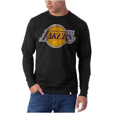 47 Brand Los Angeles Lakers Flanker Long Sleeve T Shirt Black Long Sleeve Tshirt Men Mens Tshirts Fashion Black Shirt