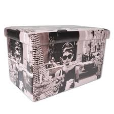 Audrey hepburn (born audrey kathleen ruston; Iconic Luxurious Audrey Hepburn Style Folding Ottoman Storage Box Practical Storage Solution Perfect For Bedrooms Living Rooms Use As Footrest Bedside Table Vanity Unit Make Up Chair Buy Online In Burundi