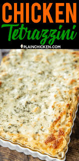 This chicken tetrazzini recipe has an irresistible creamy garlic sauce, tender pieces of chicken, mushrooms, and a layer of bubbly melty cheese on top. Chicken Tetrazzini Super Delicious Make Ahead Casserole Makes A Great Freezer Meal Ch Chicken Tetrazzini Chicken Tetrazzini Recipes Campbells Soup Recipes